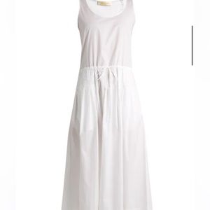 Diane Von Furstenberg White Cotton Tie Waist Sleeveless Dress NWT